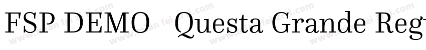 FSP DEMO   Questa Grande Regular字体转换